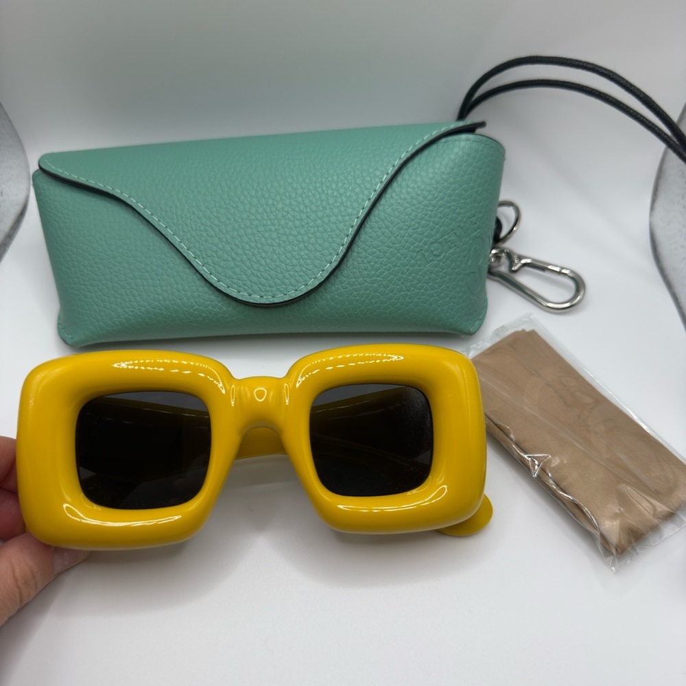 Authentic Loewe Inflatable Yellow Statement Sunglasses with Dark Lenses